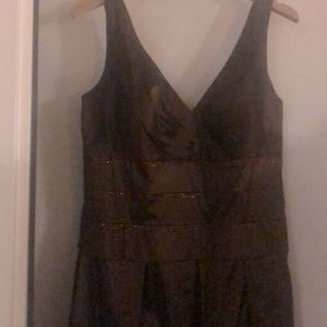 Copper Brown Taffeta Dress